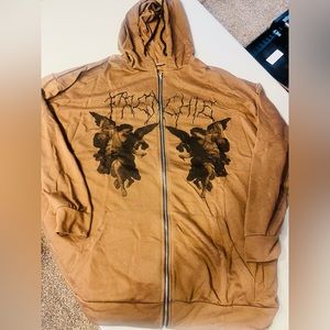 Light Brown Hoodie Jacket, NWT. Size XXL